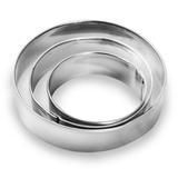 Jogo de Cortador de Massa Biscoito Redondo Inox 3 Pçs Ke Home 5920-1
