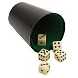 Jogo de dados com copo para lancar - 5 pcs - Btc decor