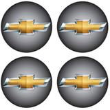 Jogo de Emblemas Resinados 48mm Chevrolet GM Para Calotas Rodas- Botom 4 Peças