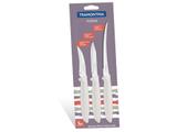 Jogo de facas 3 pcs plenus off white sortidos com laminas aco inox e cabos polipropileno tramontina