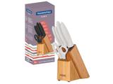 Jogo de facas 6 pcs plenus off white sortidos com laminas aco inox e cabos polipropileno tramontina