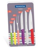 Jogo de Facas com 6 Peças Plenus Tramontina - Colorido