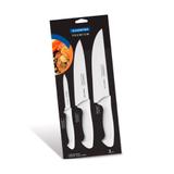 Jogo de facas inox 3 peças premium branca - tramontina