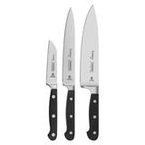Jogo de Facas Tramontina 3PCS Century Preto Laminas Aço Inox e Cabos Policarbonato