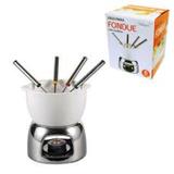 Jogo de Fondue Porcelada 450ml com 06 peças, sendo 04 garfos - Dm brasil