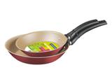 Jogo de frigideiras 2 pcs turim vermelho sortidos de alu comrevestimento antiaderente tramontina
