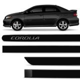 Jogo De Friso Lateral Corolla 2008 A 2011 Preto Eclipse Cor Original Grafia Dupla Face - Zp