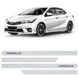 Jogo de Friso Lateral Corolla 2015 a 2019 ABS Branco Polar - Sean car