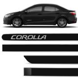 Jogo De Friso Lateral Corolla 2015 A 2019 Preto Eclipse Cor Original Grafia Dupla Face - Zp