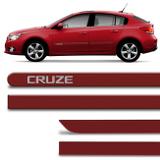 Jogo De Friso Lateral Cruze 2012 A 2019 Vermelho Glory Cor Original Grafia Dupla Face - Zp