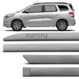 Jogo De Friso Lateral Facão Spin 2012 A 2019 Prata Switchblade Com Grafia Tipo Borrachão - Zp