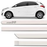Jogo De Friso Lateral Hb20 2012 A 2019 Branco Polar Cor Original Grafia Dupla Face - Zp