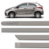 Jogo De Friso Lateral Hb20 2012 A 2019 Prata Sand Cor Original Grafia Dupla Face - Zp
