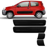 Jogo de Friso Lateral Novo Uno Vivace 2011 a 2018 Preto 2 Portas Modelo Original - Sanfil