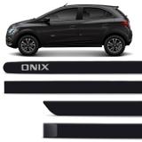 Jogo De Friso Lateral Onix 2012 A 2019 Preto Ouro Negro Cor Original Grafia Dupla Face - Zp