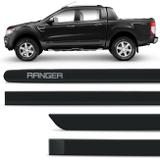 Jogo De Friso Lateral Ranger 2013 A 2019 Preto Gales Cor Original Grafia Dupla Face - Zp