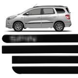 Jogo de Friso Lateral Tipo Borrachão Spin 2012 a 2019 Preto 4 Peças Grafia Alto Relevo - Sanfil
