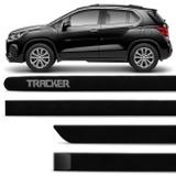 Jogo De Friso Lateral Tracker 2013 A 2019 Preto Ouro Negro Cor Original Grafia Dupla Face - Zp