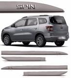 Jogo de Frisos Laterais SLIM Spin Cinza Satin c/ Nome Cromado Alto Relevo - Flash