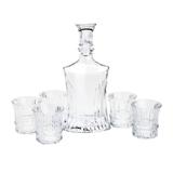 Jogo de garrafa e copos para Whisky em cristal Wolff 7 peças