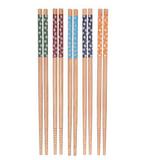 Jogo de Hashi Palitinhos de Bambu para Alimentos 5 Peças Flowers - Art