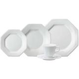 Jogo de Jantar 10 Peças Prisma Branco Porcelana Schmidt