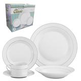 Jogo De Jantar 20 Pecas Cozinha Decoracao Porcelana Xicara Pires - Dm brasil
