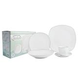 Jogo De Jantar 20 Pecas Cozinha Xicara Pires Jantar Pratos Porcelana - Braslu