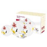Jogo De Jantar 20 Pecas Pratos Porcelana Cozinha Pires Aparelho Floral Xicara - Ab midia