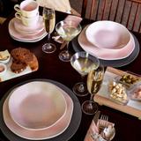 Jogo de Jantar e Chá em Porcelana 30 Peças Oxford Ryo Pink Sand