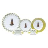 Jogo de jantar em porcelana Lyor Super White Pineapple 42 peças