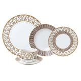 Jogo de jantar em porcelana Wolff Super white Bamboo 20 peças