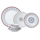 Jogo de jantar em porcelana Wolff Super white mandala 20 peças