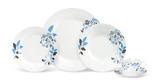 Jogo de Jantar Porcelana 20 Peças Innova - Floral Azul 27 cm