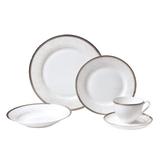Jogo De Jantar Porcelana Silver Real 30 Pecas Pratos Xicaras Cha - Dm brasil