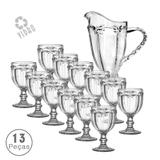 Jogo de Jarra com 12 Taças 260 ml Libélula Clear Class Home
