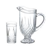 Jogo de jarra com copos em cristal Lhermitage 7 peças