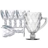 Jogo de Jarra e Taça Diamond Transparente Lyor
