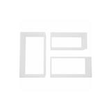 Jogo de Nicho Retangular em Madeira Branco - Decorprat