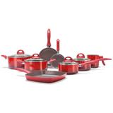 Jogo de Panela Brinox C.L Smart Plus Vermelha 8Pçs 4791/104