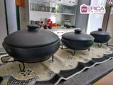 Jogo de Panela de Barro Capixaba Para Moqueca Capixaba 1,2 e 3 litros + Suporte - Loja do sitio