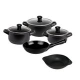 Jogo De Panelas 4 Peças Duo Preto + Assadeira Ceraflame