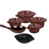 Jogo De Panelas 5 Peças Duo+ Chocolate Com Assadeira Ceraflame