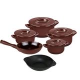 Jogo De Panelas 5 Peças Duo+ Chocolate Com Assadeira Ceraflame