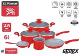 Jogo De Panelas 6 Peças Ecolumi Cerâmica Alta Qualidade - Gedex