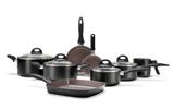 Jogo de Panelas 8 Peças - Ceramic Life Smart Plus - Preto Brinox