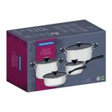 Jogo De Panelas Aço Inox 4 Peças Cerâmico Solar Tramontina