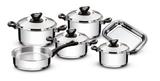 Jogo de Panelas Aço Inox 6 peças SOLAR BAQUELITE Tramontina