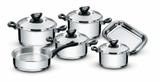Jogo De Panelas Aço Inox Com Fundo Triplo 6 Peças Tramontina 65720/000 - Tramontina farroupilha