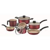 Jogo De Panelas Aluminio 7 Pçs Turim Vermelho Tramontina